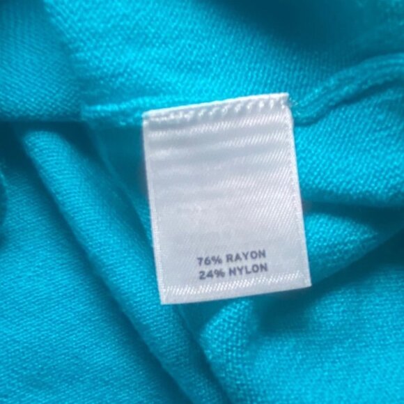 Halogen Womens Turquoise Button-Down Cardigan Sweater Size S Preppy Fairy - Picture 6 of 6